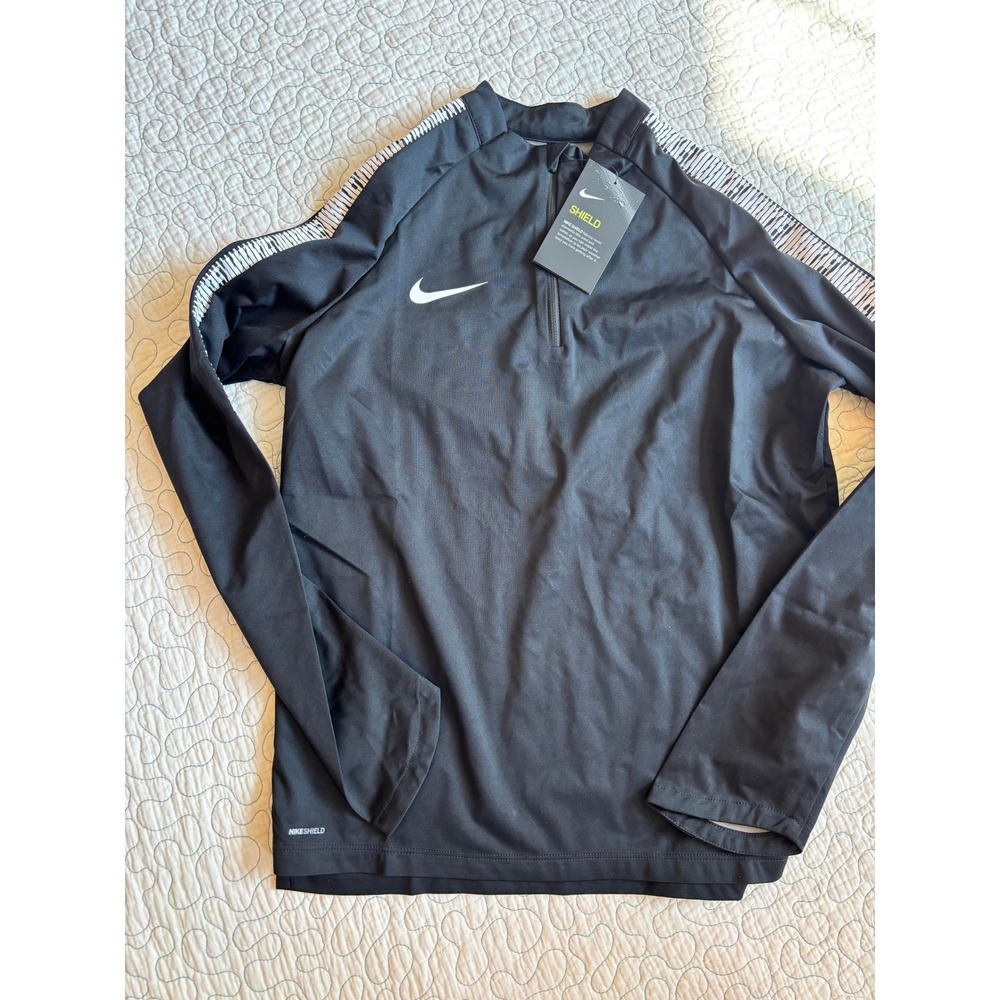 Nike Shield Boys Large Black Quarter Zip Soccer Drill Top